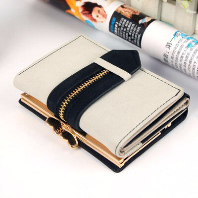 

Ladies short wallet Velcro scrub multifunctional fashion wallet young student Korean version card wrapping clip tide