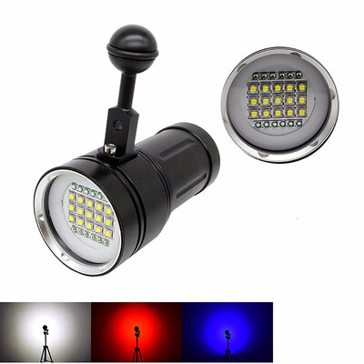 

LED Diving flashlight Underwater 100m Tactical flashlight 15X XML26 x Red6 x UV LED Photography Video Dive Flashlight Lamp