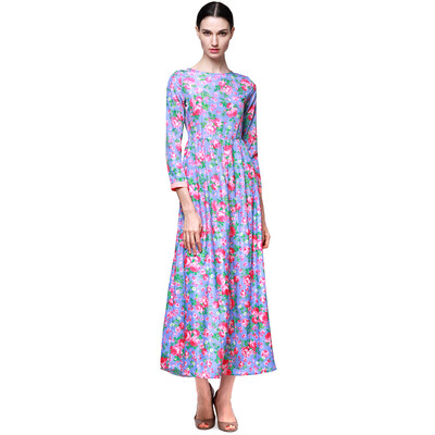 

CANIS@New Sexy Women Ladies Floral Long Sleeve Tunic Cocktail Evening Party Long Dress