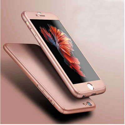 

360° Full Body Protection Hard Case Cover with Tempered Glass For Apple iPhone 6 6S Plus