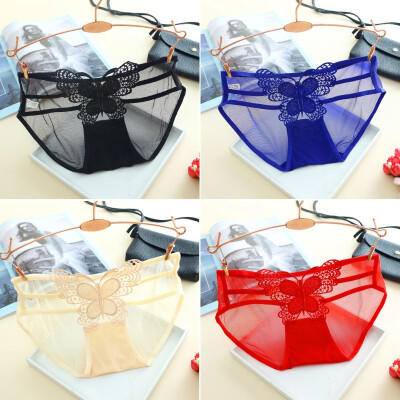 

Girls Appliques briefs panties hollow underwear 7 colors transparent intimates teenage small bragas