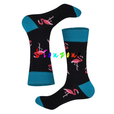 

LIONZONE 2018 New Arrived Happy Socks Neutral Lovers Crazy Animals Cactus Kangaroo Penguin Tiger Design Combed Cotton Socks