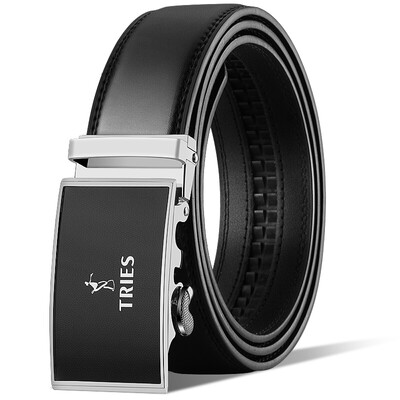 

Talented Mens Belt Automatic Buckle Business Casual Belt Top Layer Leather Mens Pants With Simple 11631262-1 Black