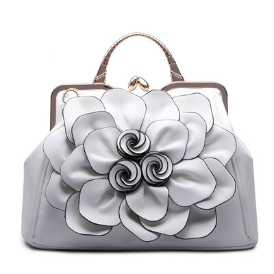 

Brand new women leather bag fashion leisure wild shoulder bag rose flowers pattern messenger bag ladies tote bags
