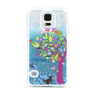 

MOONCASE Синий Динамический Плывун Жидкость Светлый Bling чехол для Samsung Galaxy S5