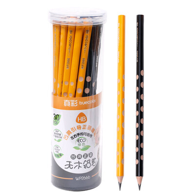 

TRUECOLOR HB triangle no wood hole pencil sketch drawing student hole pencil child correction grip 30 barrel WP2666