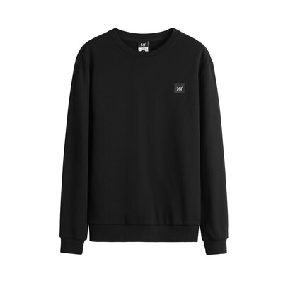 

361 Degree Sports Sweatshirt Mens 2018 Autumn New Pullover Long Sleeve Round Neck Knit 651834801-5 Basic Black M