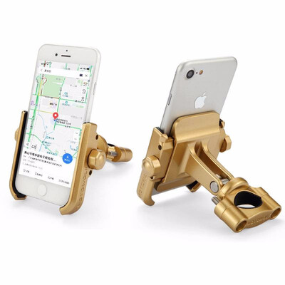 

Aluminum Alloy Motorcycle Phone Holder With Stand Support for iPhone Universal Rearview Mirror Bike Holder Soporte Celular Moto