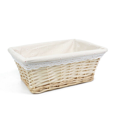 

MEIEM Handmade Woven Wicker Storage basket with LinerStorage containersHome Storage Bins for Toys laundry clothing Sundries Neat