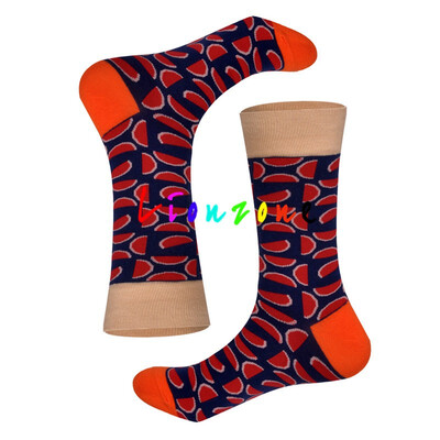 

LIONZONE Hot Happy Socks Unisex With Baboon Lobster Whale Shark Animals Stripe Dots Brand Designer Funny Socks Lovers Gift