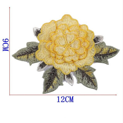

1 Pcs New Brand 3D Patches Big Red Rose Flower Embroidered Patch DIY Iron On Sew On Fabric Repair Clothing For Wedding Patches
