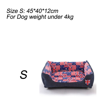 

Letskeep Dog Cat Soft Sofa Pet Bed Home Cushion Kennel House for Puppy Soft British flag pattern for Small Dog 3 size