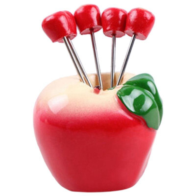 

UpperX Creative Stainless Steel Fruit Forks Holder Cute Home Decor