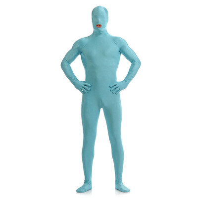 

Gesikai Mens Open Mouth Zentai Full Bodysuit Custom Made Back Zipper Second Skin Tights Suit Fancy Halloween Costumes
