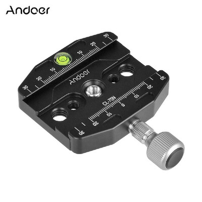 

Andoer CL-70N 70mm Aluminum Alloy Quick Release QR Plate Clamp 38-inch with 14-inch Adapter & Bubble Level for Arca Swiss Benro