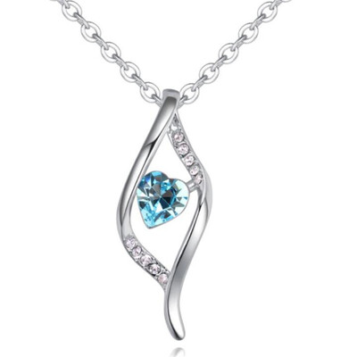 

Quality Original Crystals From Austrian Heart Pendant Necklaces Women Accessories Valentines Day Gift -28893