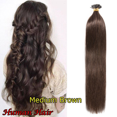 

16-22" I-TIP HAIR Glue Real Remy Human Hair Extensions Real Soft Hair Extensions STICK HAIR 100strands50g