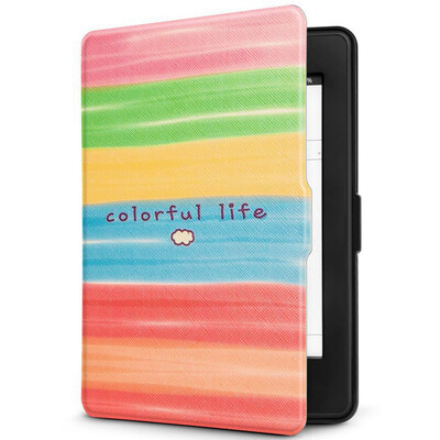 

Natusun K5-04 Kindle 958 Protector Case Kindle Paperwhite 123 Electric Paper Book Hibernation Leather Rainbow Time