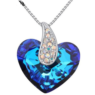

New Truly In Love Pendant Necklace Made With Austrian Crystals From Swa Elements With Thin Box Chain For Women Gift 25311