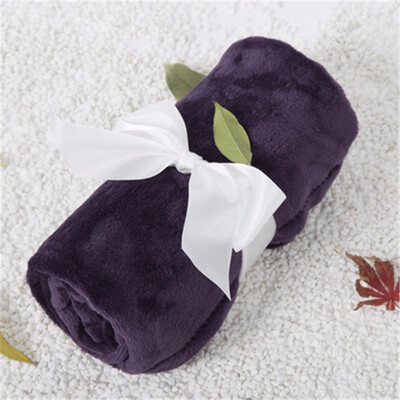 

Solid Color Velvet Small Size Blanket Soft&Skin-Kindly Warm All Season Use Flannel Blanket Office Napping Blanket 70x100cm