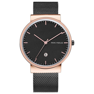 

BOFUTE Male Watches Casual Watch Japanese Quartz Movement Calendar Waterproof Metal Mesh Belt 0184G