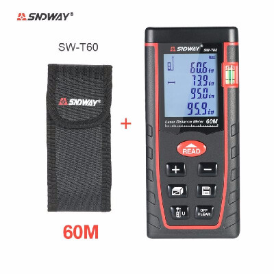 

Romacci 100m Mini Handheld LCD Digital Laser Distance Meter Range Finder Distance Area Volume Measurement 30 Groups Data Storage