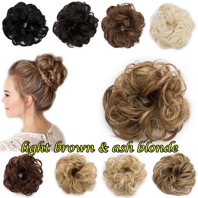 

10 Colors Fashion Women Hair Pieces Messy Hair Scrunchie Fake Hair Bun Extensions Wigs