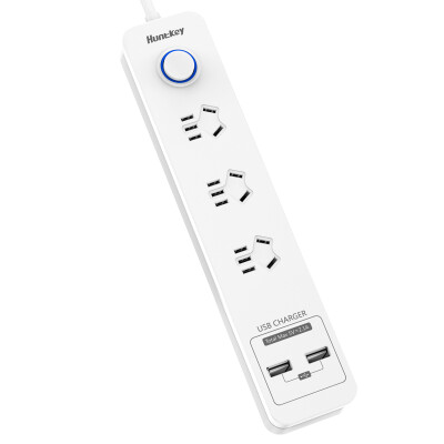 

Huntkey small U standard version of the smart 2-hole USB charging 3-bit socket / row plug / insert / plug-in board