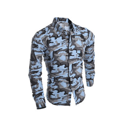 

Zogaa New Men Shirt Camouflage Fashion