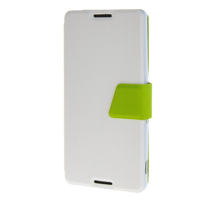 

MOONCASE Xperia Z4 , Leather Flip Bracket Back Case Cover for Sony Xperia Z4 White Green