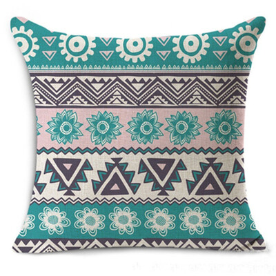 

Cntomlv hot sale Vintage Geometric Flower Cotton Linen Throw Pillow Case Cushion Cover Home