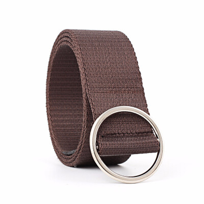 

Women Fashion Smooth Round Buckle Cowboy Simple Canvas Belt