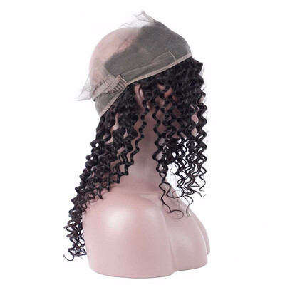 

HCDIVA Hair Brazilian Deep Wave 360 Frontal 7a Brazilian Lace Frontal Closure 360 Plucked Deep Wave Brazilian Frontal Closure 360