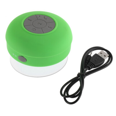 

Waterproof Wireless Bluetooth Handsfree Mic Suction Speaker Shower Car Green