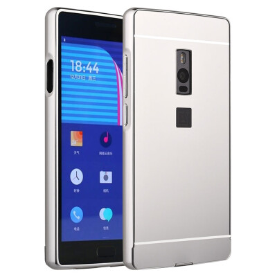 

MOONCASE Plating Metal Frame Edge Mirror Back Protective Shell 2 in 1 Thin Case Cover for OnePlus Two (One Plus 2)