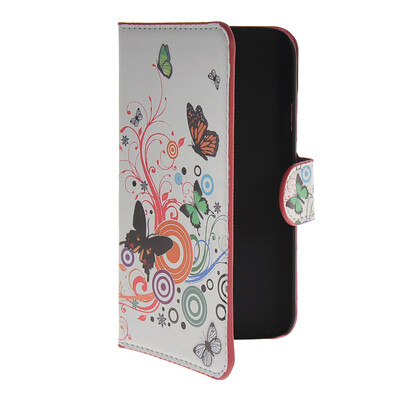 

MOONCASE Butterfly style Leather Side Flip Wallet Card Slot Stand Pouch Case Cover for WIKO Barry
