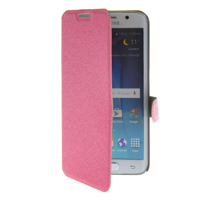 

MOONCASE Ultra thin matte surface Leather Wallet Flip Holster Pouch Stand Back чехол для Samsung Galaxy S6 Edge Hot pink