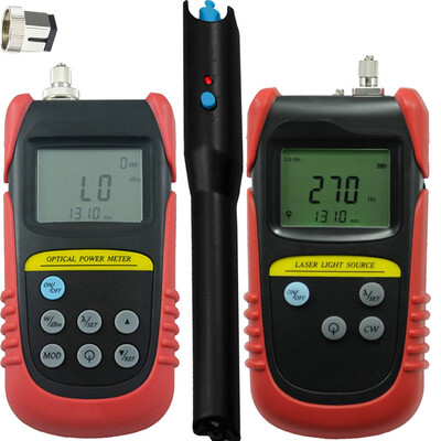 

Handheld Min Fiber Optical Power Meter-70dB to 6dB 1310nm1550nm Wavelength Optical Laser Source 15mw Visual Fault Locator