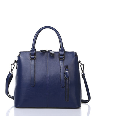 

2018 new European&American style leather handbags fashion ladies portable slung shoulder oil wax leather bag