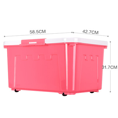 

Ai Lai AILYA storage box plastic storage box large flip cover storage box quilt clothes toy storage box 50L 1 Pack pink Z1358