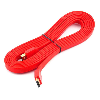 

Квартира Лапша Кабель HDMI HDMI HighSpeed ​​Для 3D HDTV DVD 1.5m 3m 3m 5м красный