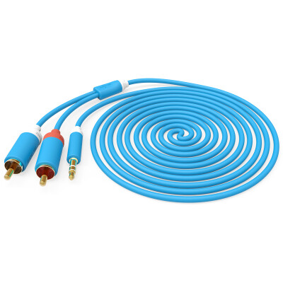 

Wins shengwei ARC-1018E 35mm one two audio cable 18 meters water blue 35 turn double lotus 2RCA audio computer speaker line amplifier audio line