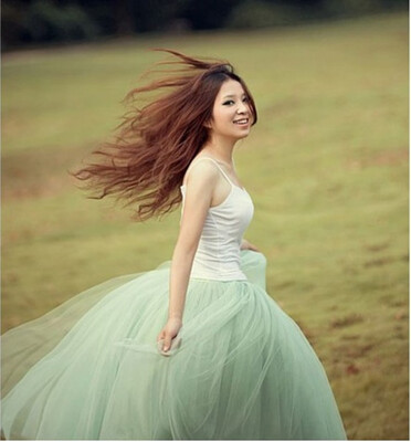 

Women Princess Fairy Princess Style 5 Layers Dress Gauze Bouffant Bohemia Skirt