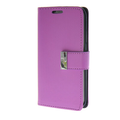 

MOONCASE Synthetic PU Leather чехол для Wallet Flip Card Slot Holster Pouch Stand Samsung Galaxy S6 Edge Purple
