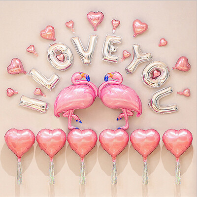 

Inkfish balloon flamingo 7703 send pump tape romantic balloon package wedding supplies birthday balloon decoration confession props wedding balloon wedding venue layout