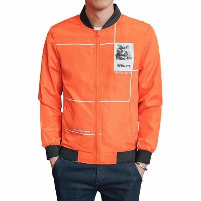 

6 Color Mens Casual Jacket Outdoor Sportswear Windbreaker Lightweight Bomber Jackets Plus Size XS-4XL