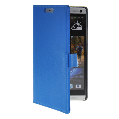 

MOONCASE Slim Leather Flip Wallet Card Pouch with Kickstand Shell Back Case Cover for HTC One Max T6 Blue