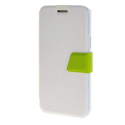 

MOONCASE Side Flip Hard board Slim Leather Bracket Window Case Cover for Samsung Galaxy S5 Mini White