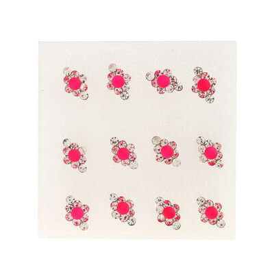 

6pair fashion 18mm Fluorescent Rhinestone Earring Round Bead Stud Earrings RHOMBUS 12*8mm