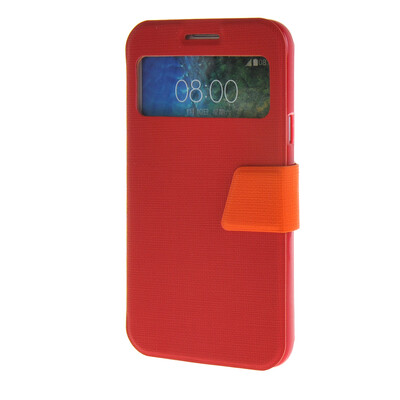 

MOONCASE View window Leather Wallet Flip Stand Pouch чехол для Samsung Galaxy E7 Red